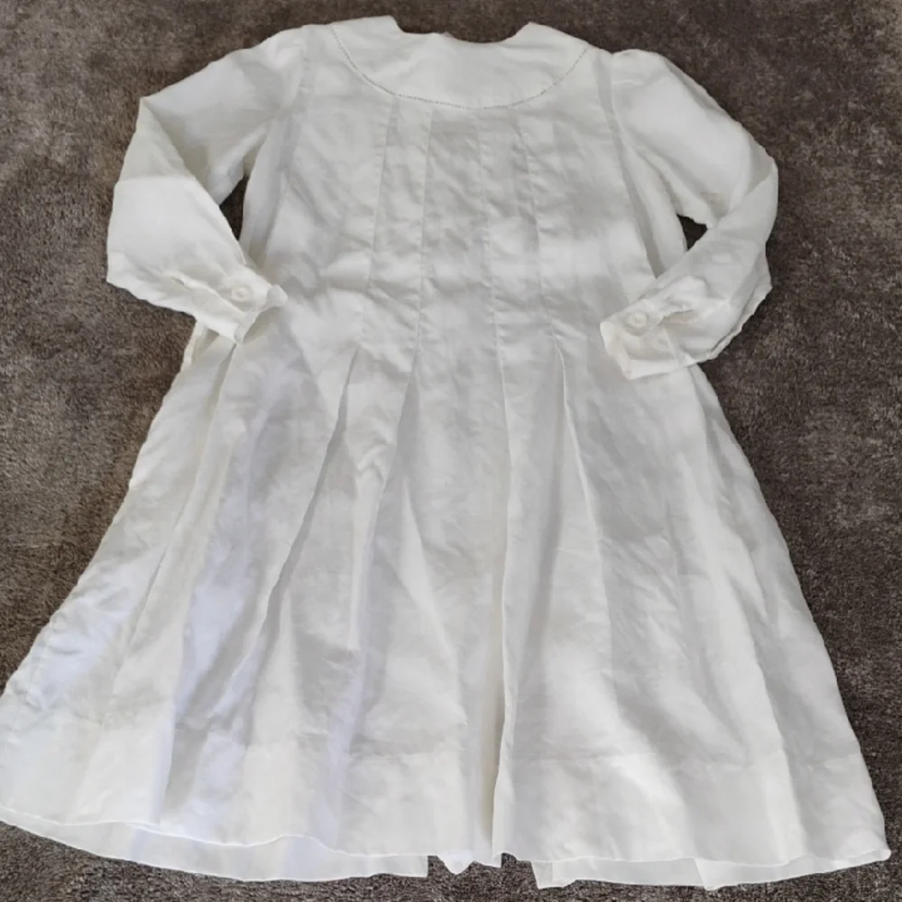 Laura Ashley Vintage Irish Linen Dress Girls 7-8 Years With Flaw
